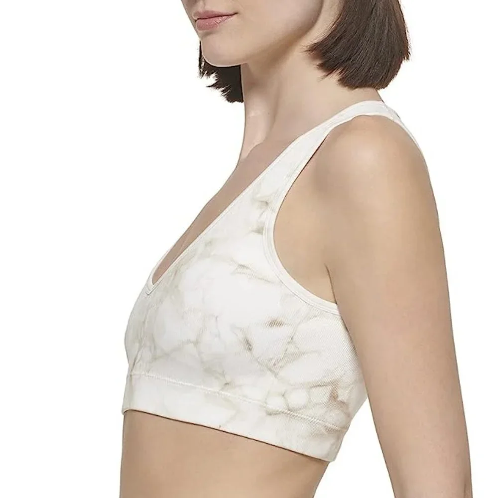 Calvin Klein Performance Tie-Dye Sports Bra in Nu Beige
